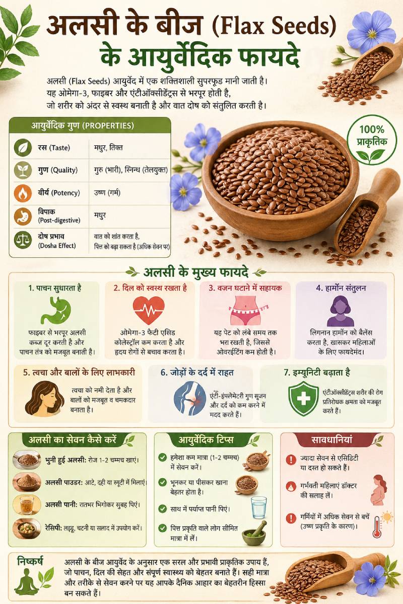 Flax Seeds Ayurvedic Advantages
